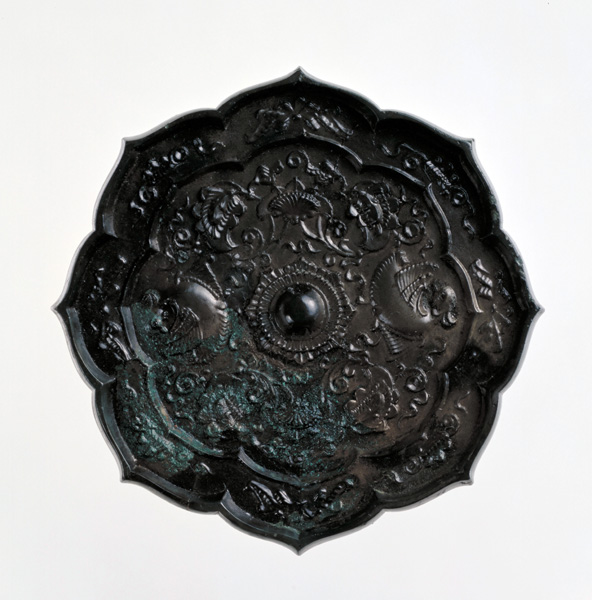 1073 中世 和鏡 室町時代 銅鏡 ● 古鏡 円鏡 中国 古美術 古美術 骨董 仏教美術 仏像 古玩